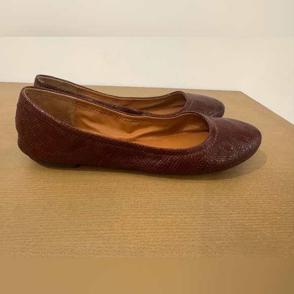 Lucky Brand Emmie Brown Textured Women's Ballet Flats Size 11M NWOT - Picture 6 of 9